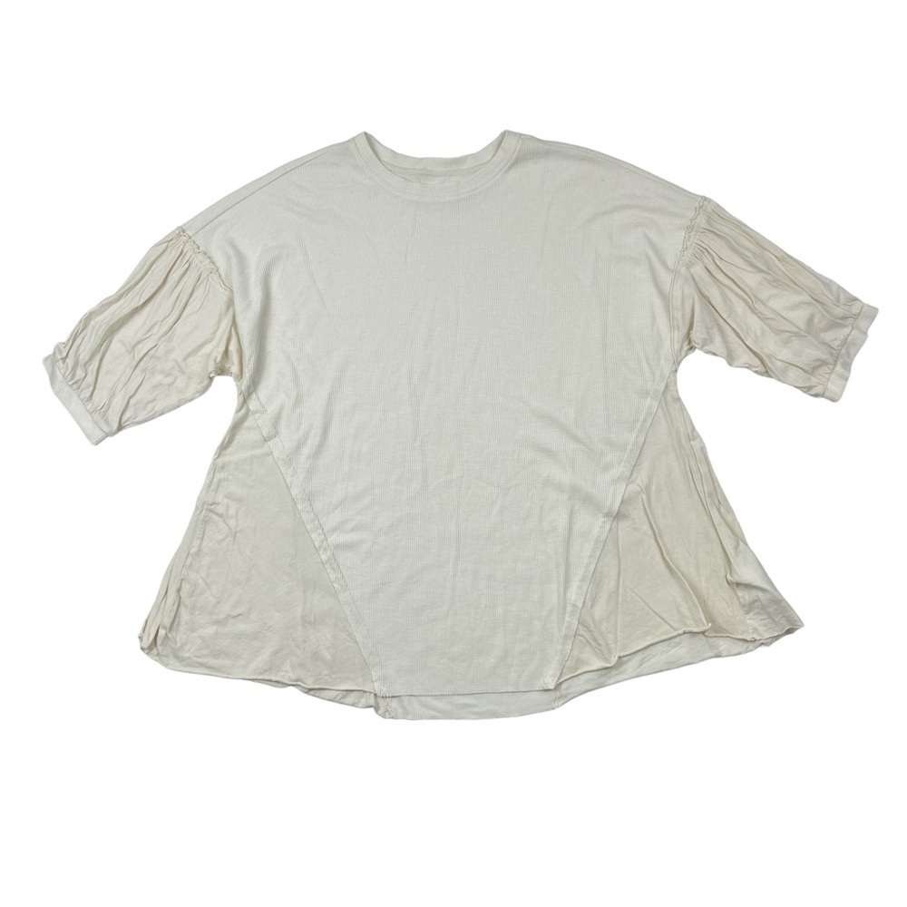 Urban Outfitters Cream Krissy Oversized Spliced Dolman Tee - Picture 2 of 7